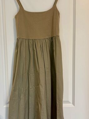 Old Navy Olive Green Midi Dress